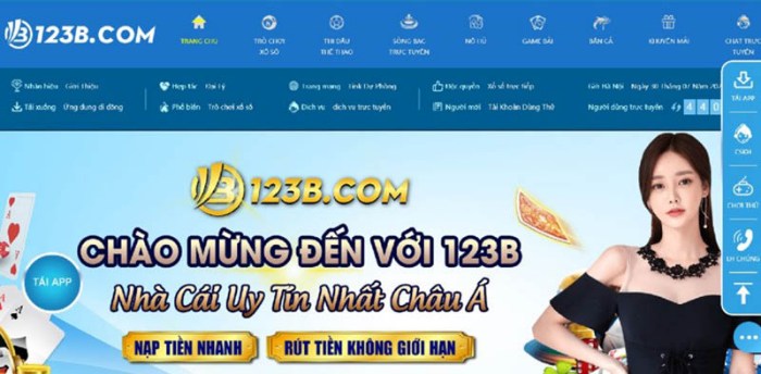 123b - Sảnh cá cược đổi thưởng trực tuyến chất lượng 2023