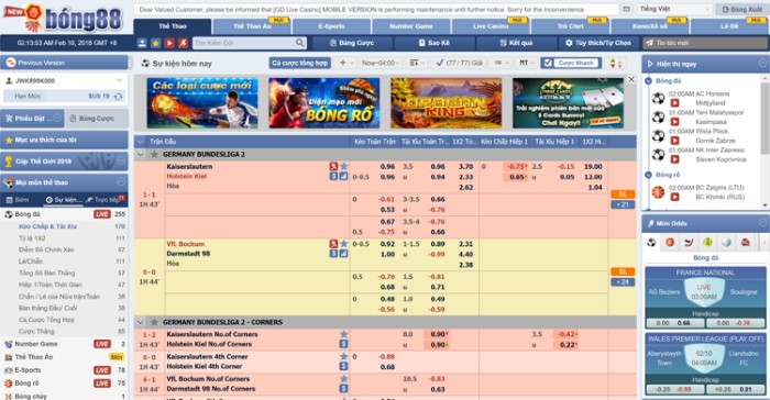 Website 55666 bong88 5566688 cũng được thiết kế đẹp mắt