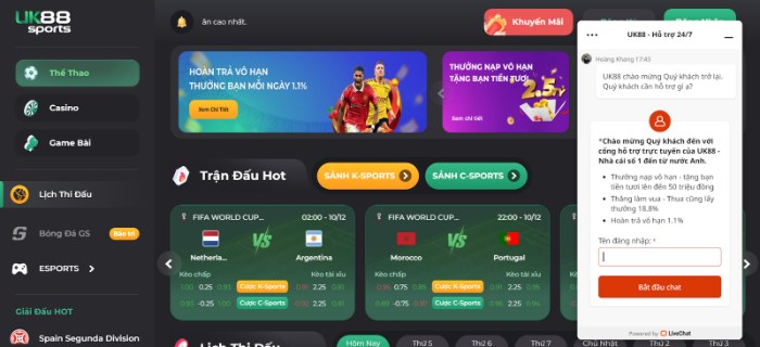 UK88 - Nhà cái uy tín với tỷ lệ kèo cực hấp dẫn
