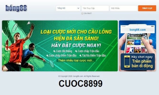 Cuoc8899 bong88 được biết đến là dạng link thay thế cho bong88